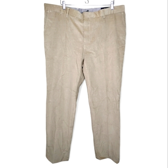 Lands’ End Comfort-First Corduroy Pants 42x34 Straight Fit Tan Stretch - Picture 1 of 9